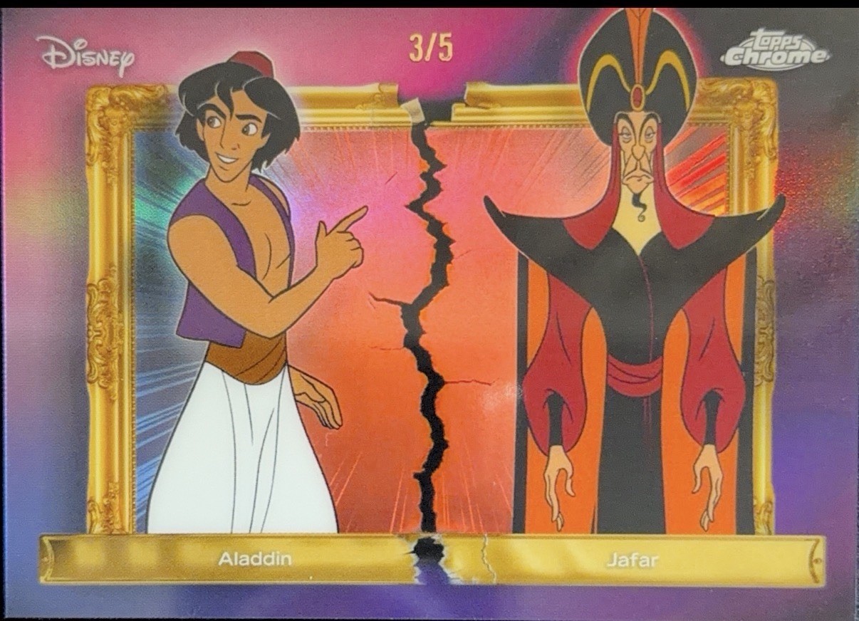 2026 Topps Chrome Neon Aladdin Jafar Family First Rivals SSP /5 2026 Topps Chrome Neon Aladdin Jafar Family First Rivals SSP /5