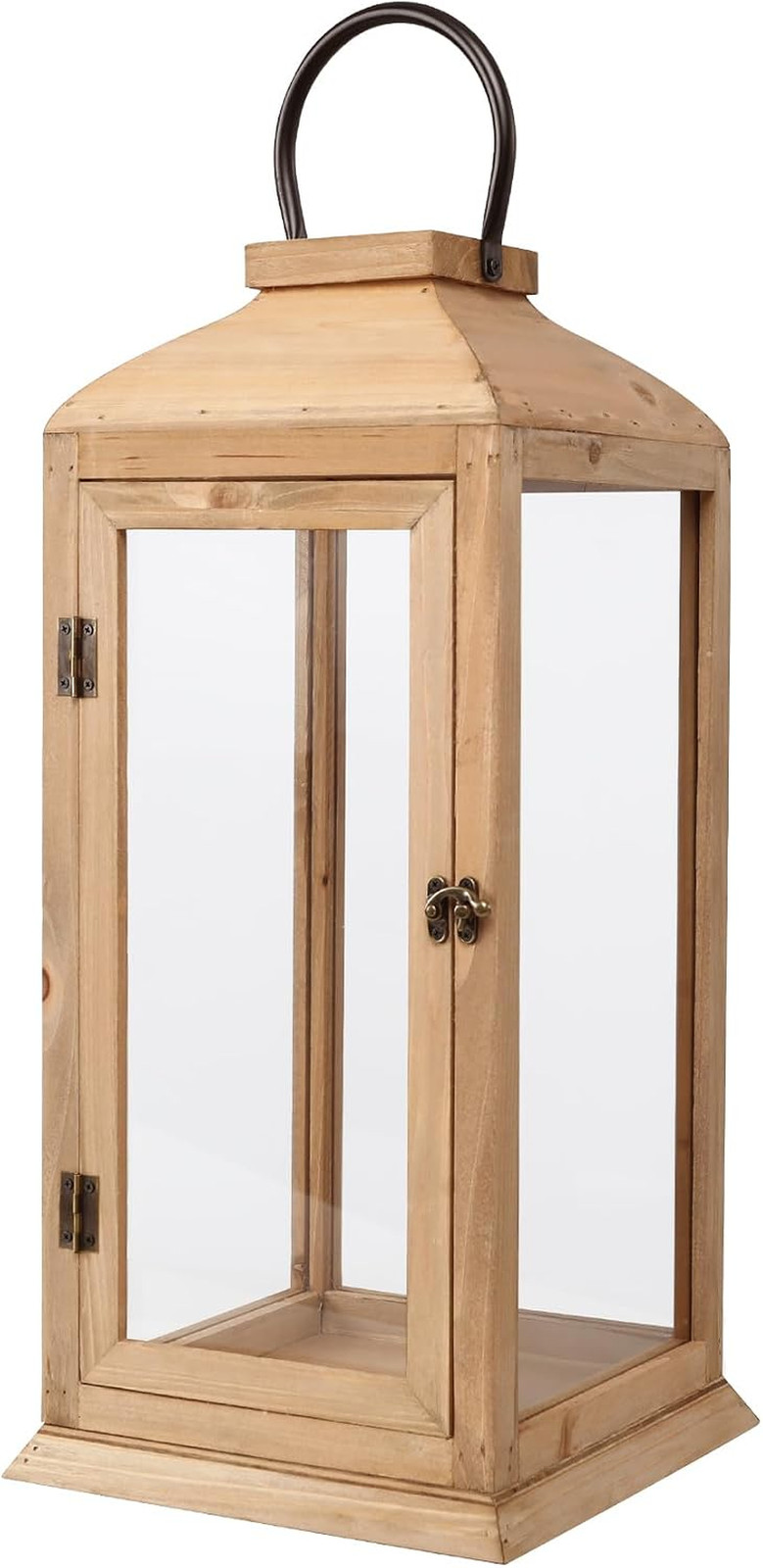 22.5 Inch Outdoor Wooden Candle Lantern for Porch, Lantern Only 22.5 Inch Outdoor Wooden Candle Lantern for Porch, Lantern Only