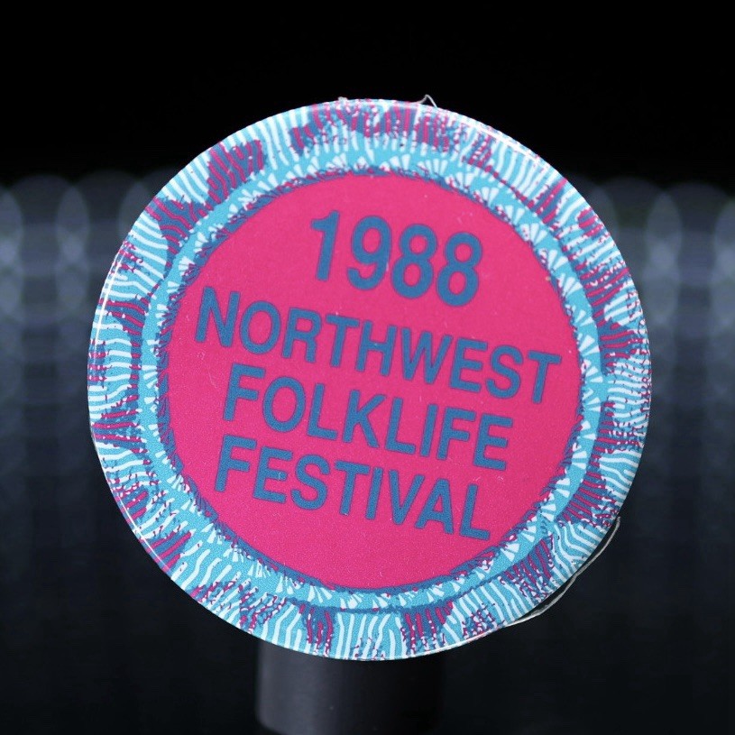 Northwest Folklife — 1988 — 2” Pinback Button — Vintage Seattle Memorabilia