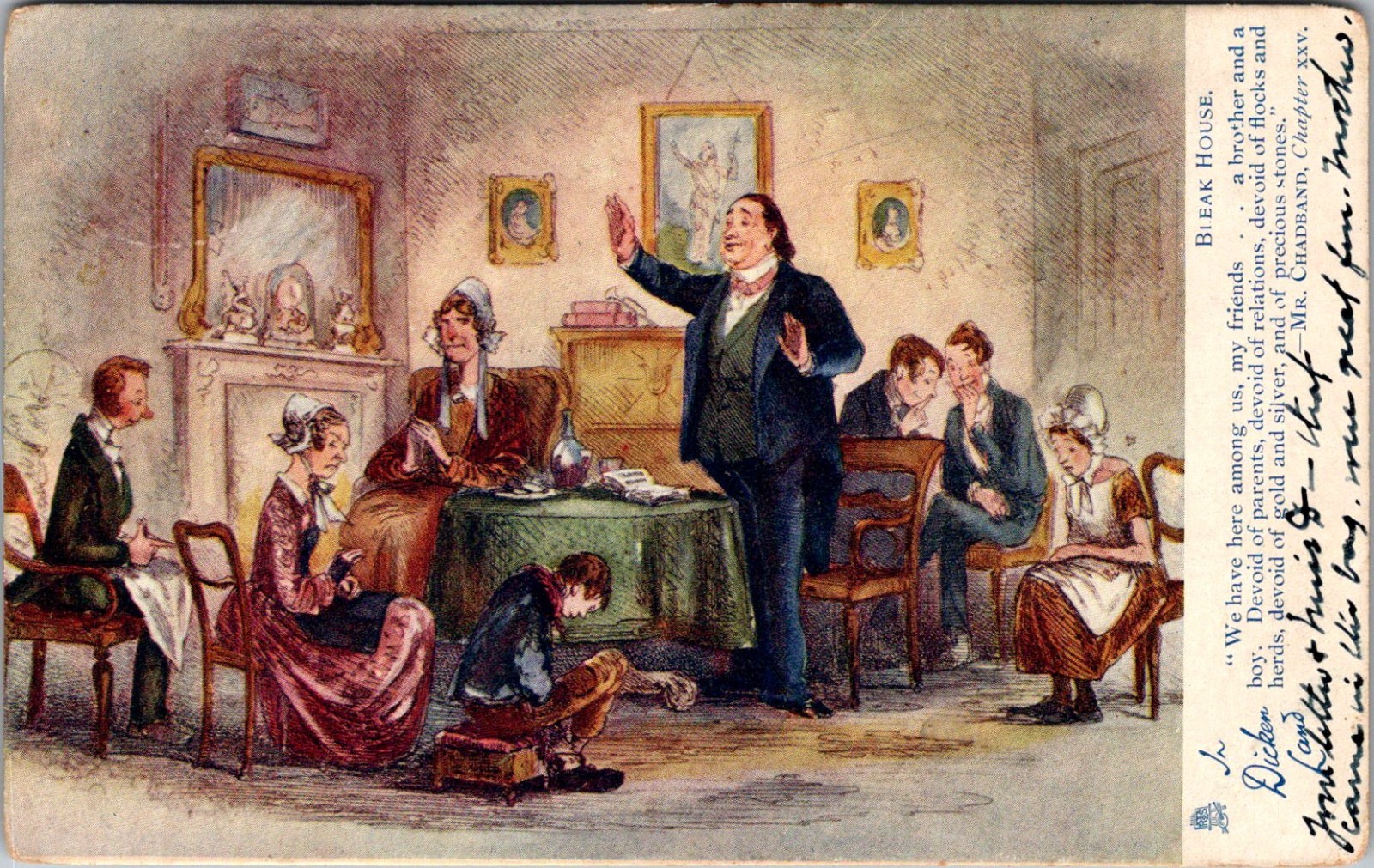 Charles Dickens Bleak House Tuck 6051 c1904 Vintage Postcard W28