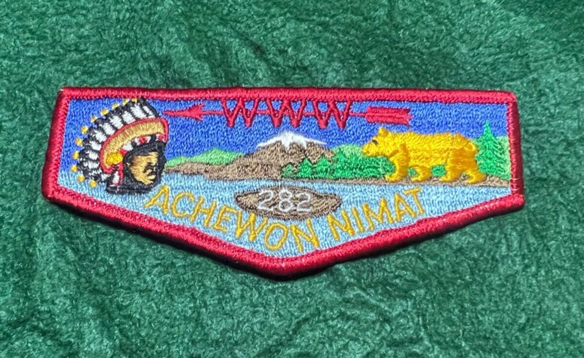 Achewon Nimat Lodge 282 Flap Order of the Arrow Boy Scouts WWW Achewon Nimat Lodge 282 Flap Order of the Arrow Boy Scouts WWW