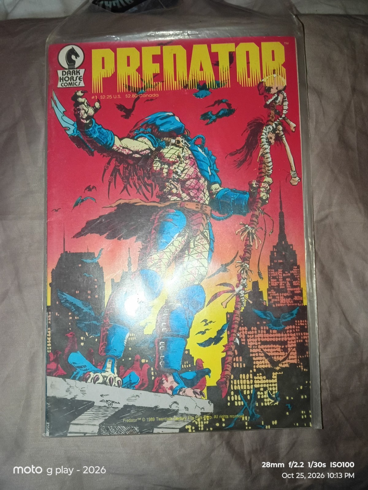 PREDATOR 1 ) 1st PREDATOR in COMICS / 2nd PRINTING /1989 COPPER AGE *