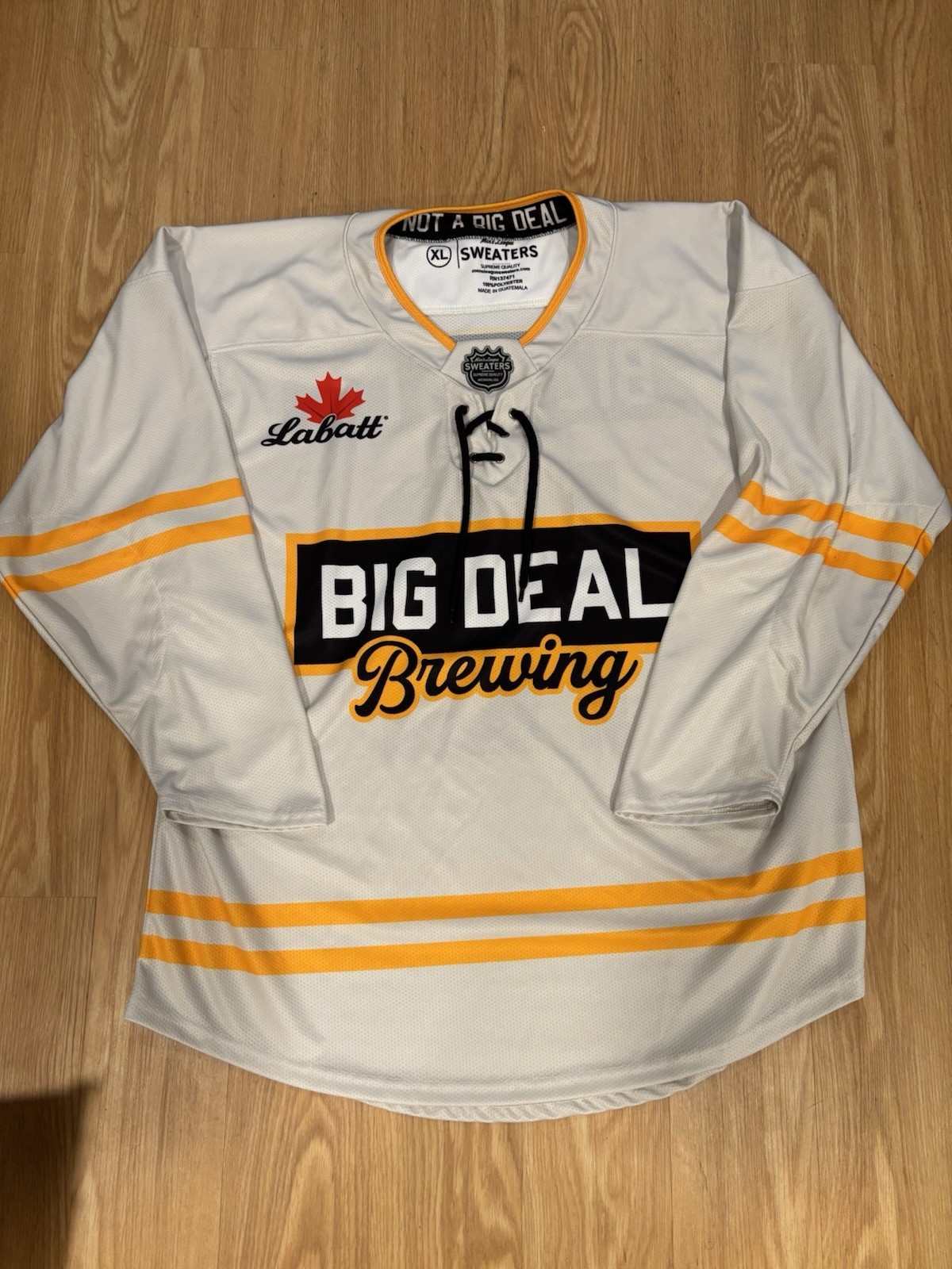 Spittin Chiclets Big Deal Brewing Hockey Jersey Biznasty Paul Bissonnette XL