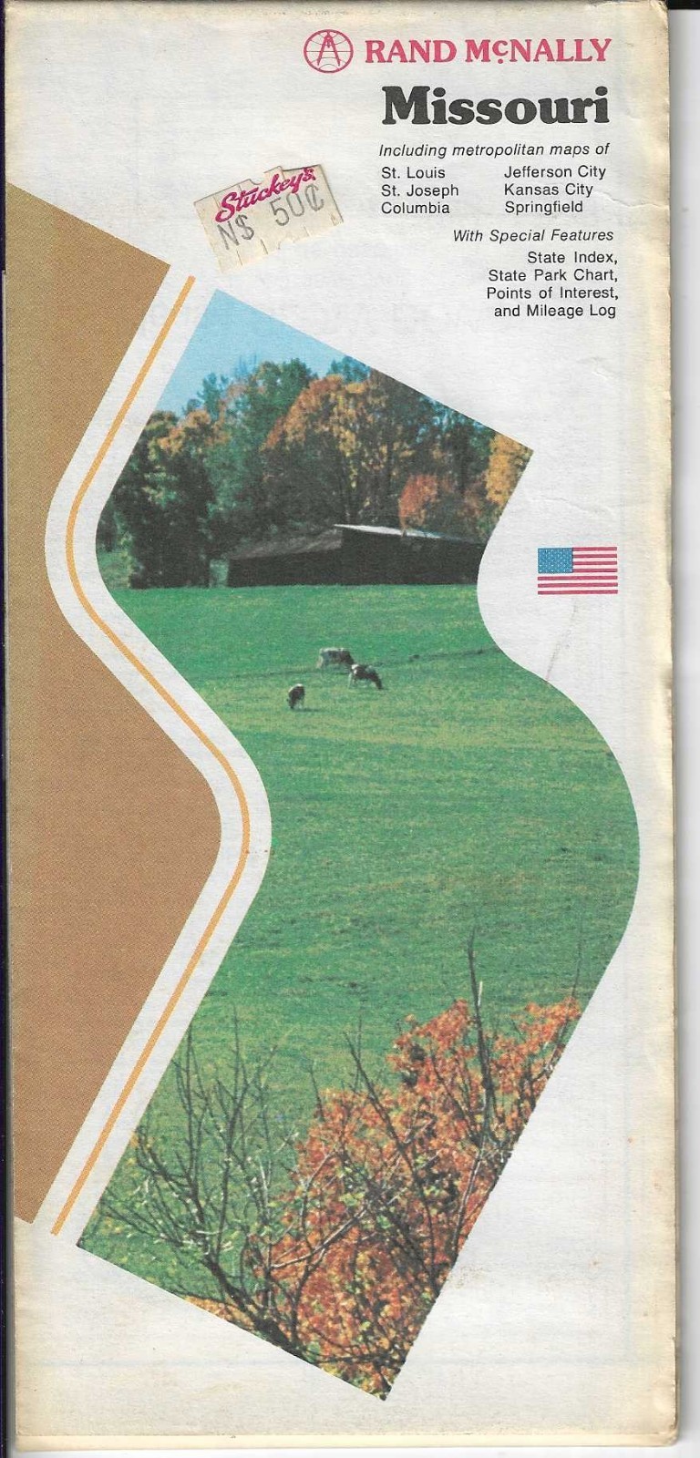 RAND McNALLY MISSOURI, MO, Highway, Road Map, Vintage, 26.5\