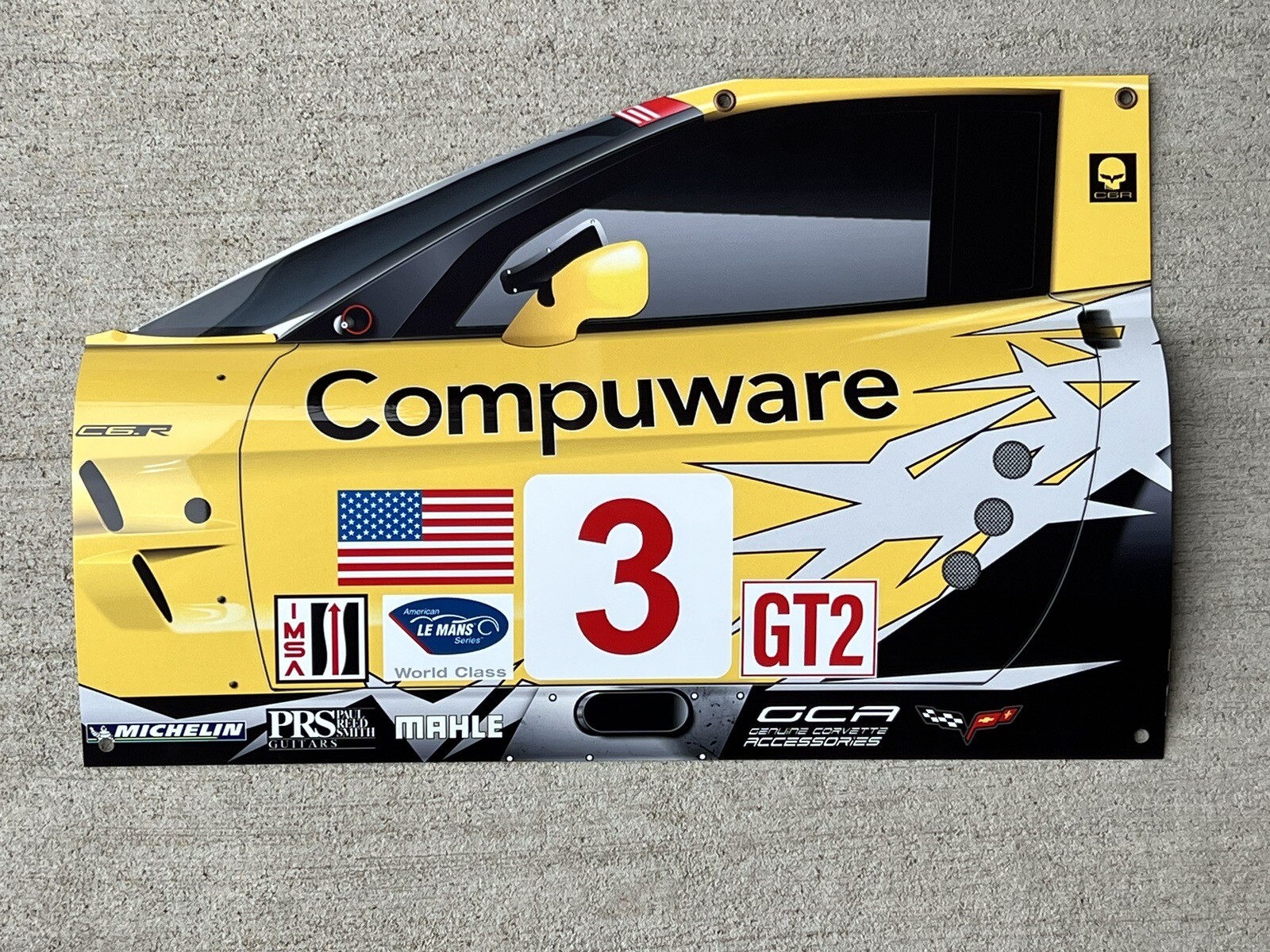 WOW Curved Chevrolet Corvette C6-R Daytona 24hrs Race Car Door Style Sign WOW Curved Chevrolet Corvette C6-R Daytona 24hrs Race Car Door Style Sign