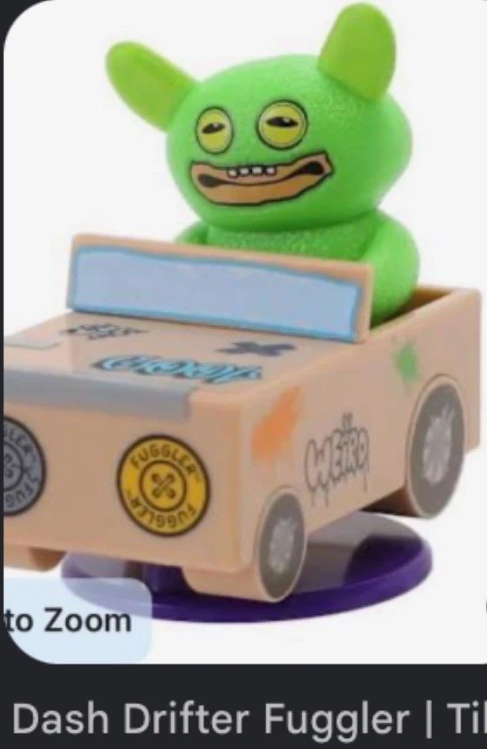 NIB Fuggler Green Grin Grin Dash Drifter /Pull-back Car & Figure SAME DAY SHIP