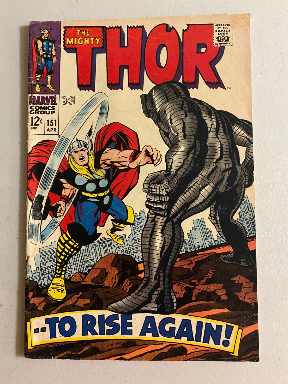 Thor #151 origin of Triton 3.5 (1968)