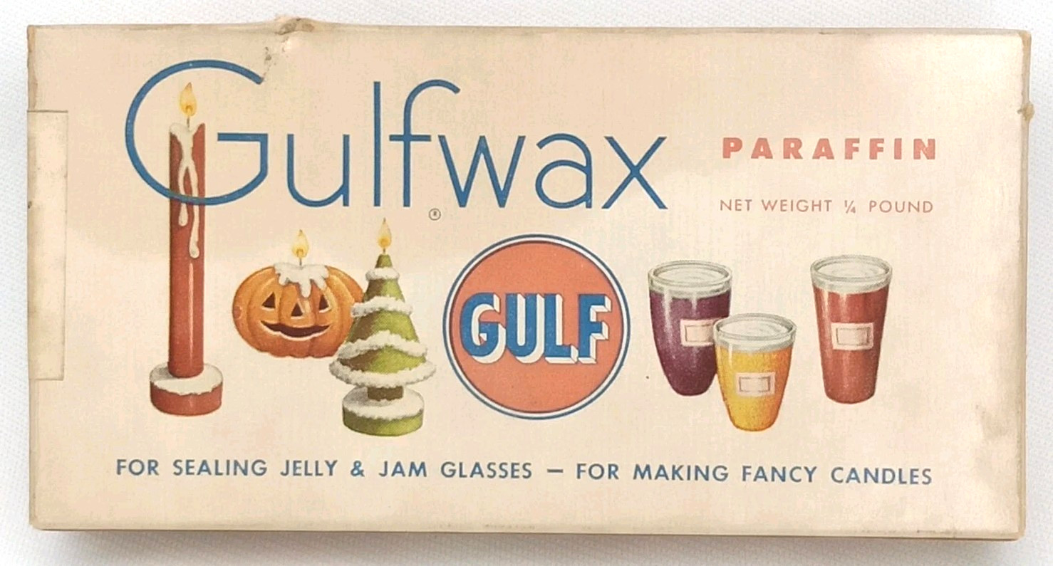 Vintage 1950s Halloween Advertising Gulfwax Paraffin Wax With Original Box