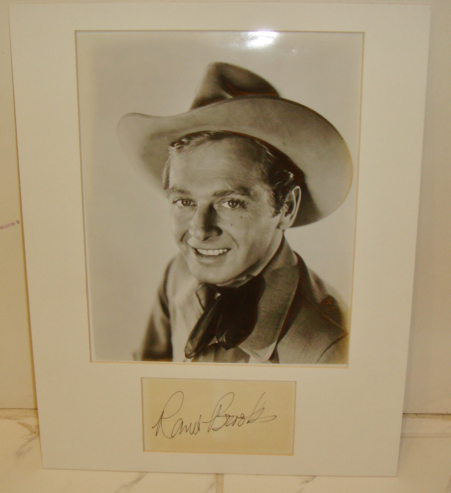 Vintage WESTERN MOVIE Actor   RAND BROOKS  signed AUTOGRAPH