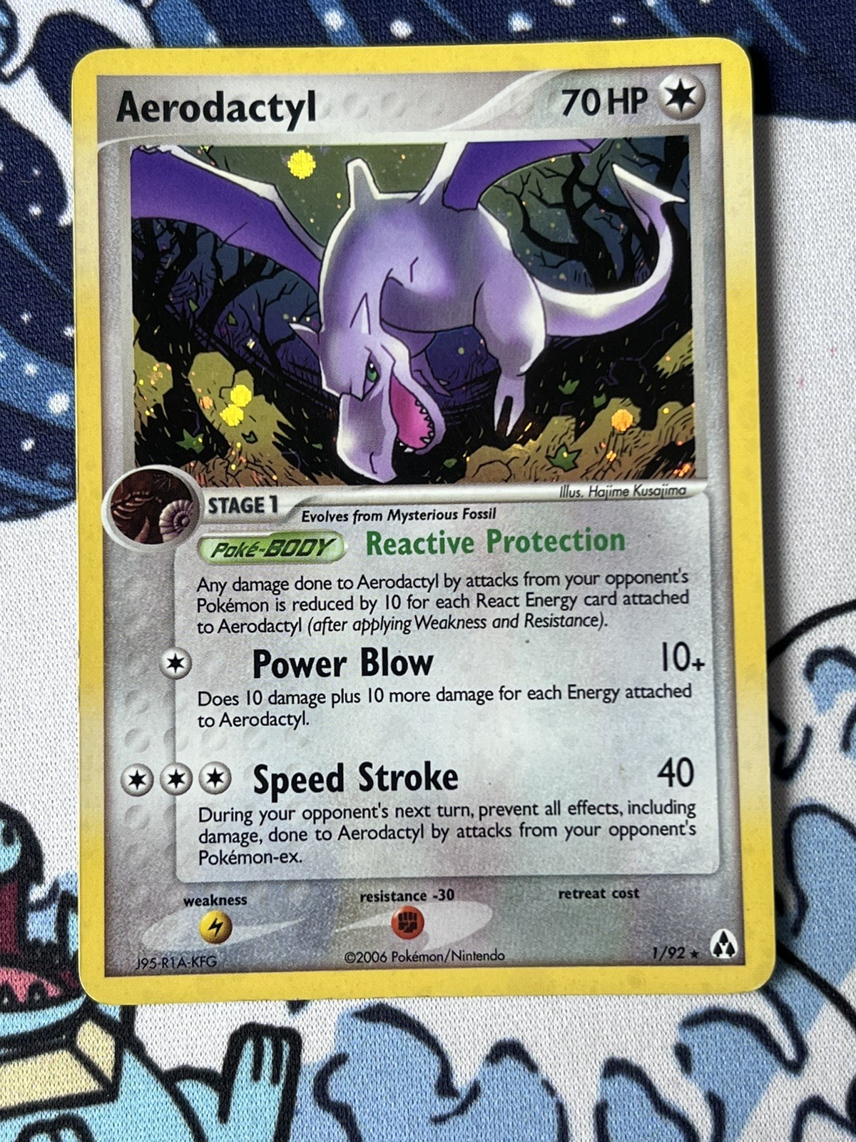 Pokémon TCG Aerodactyl 1/92 Legend Maker Holo MP Pokémon TCG Aerodactyl 1/92 Legend Maker Holo MP
