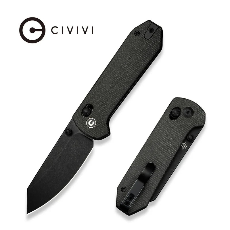 CIVIVI Yonder Crossbar Lock Knife 14C28N Green Micarta C23073B-1-CP Clamshell NI