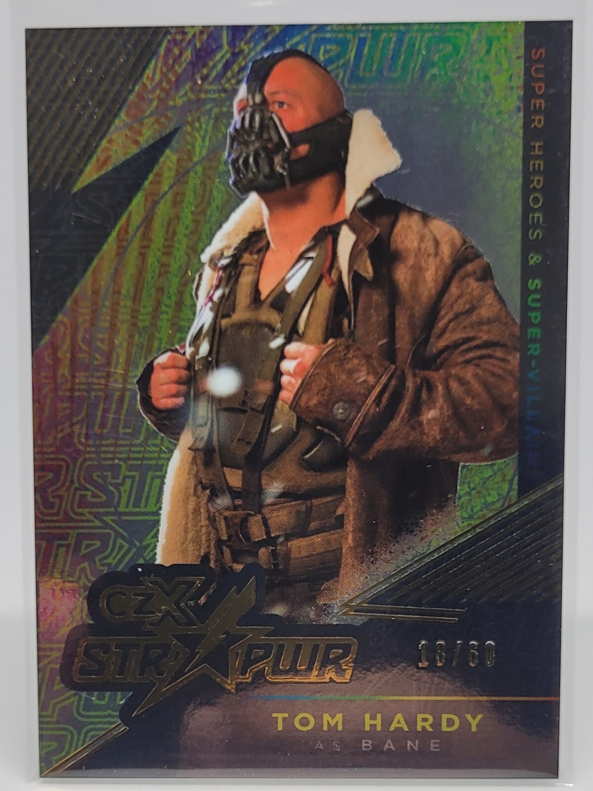BANE 2019 CZX SUPER HEROES & SUPER VILLAINS STR PWR INSERT 18/60 DARK KNIGHT