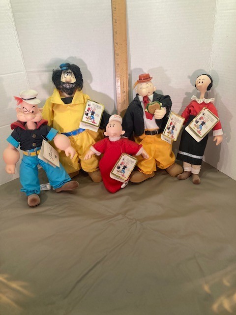 Popeye and Friends, Set of 5 with Tags By Presents Hamilton Gifts, 12\ Popeye and Friends, Set of 5 with Tags By Presents Hamilton Gifts, 12\