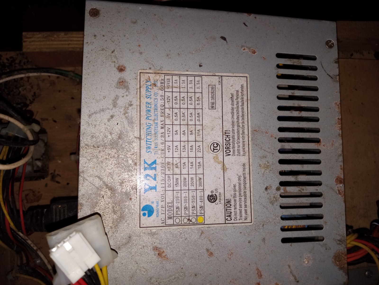 Y2K PSIV- 400-1 switching Arcade Power Supply 300 Watt Y2K PSIV- 400-1 switching Arcade Power Supply 300 Watt