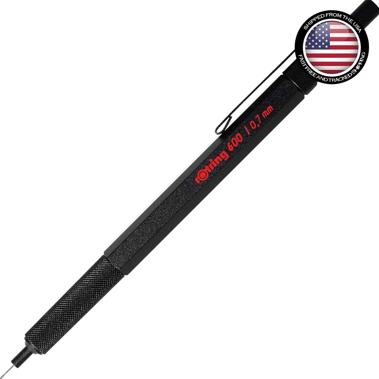 rOtring 600 Mechanical Pencil | 0.7 mm | Full-Metal Body | Black rOtring 600 Mechanical Pencil | 0.7 mm | Full-Metal Body | Black