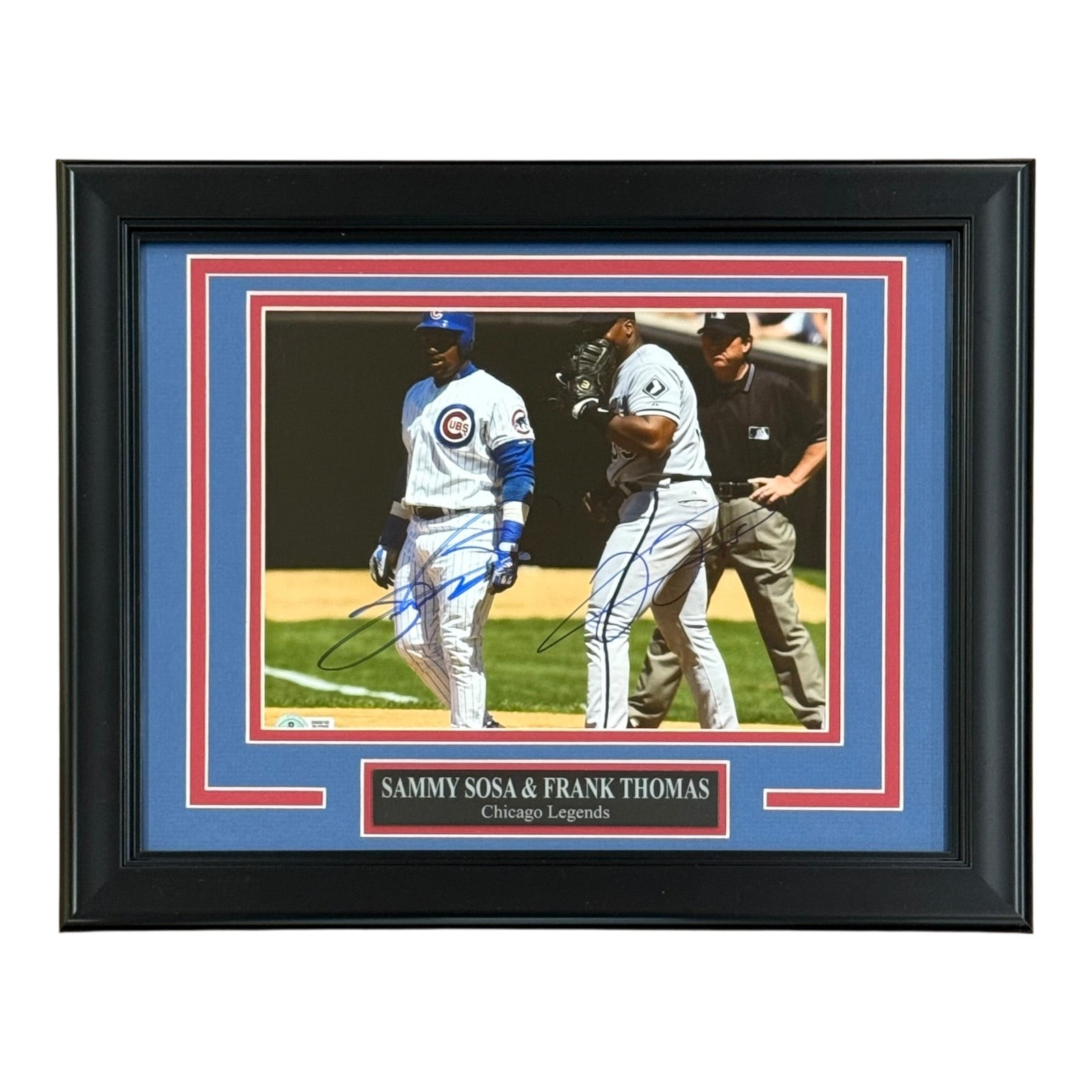 Sammy Sosa And Frank Thomas Autographed Chicago Rivals Deluxe Framed 8x10 Photo Sammy Sosa And Frank Thomas Autographed Chicago Rivals Deluxe Framed 8x10 Photo