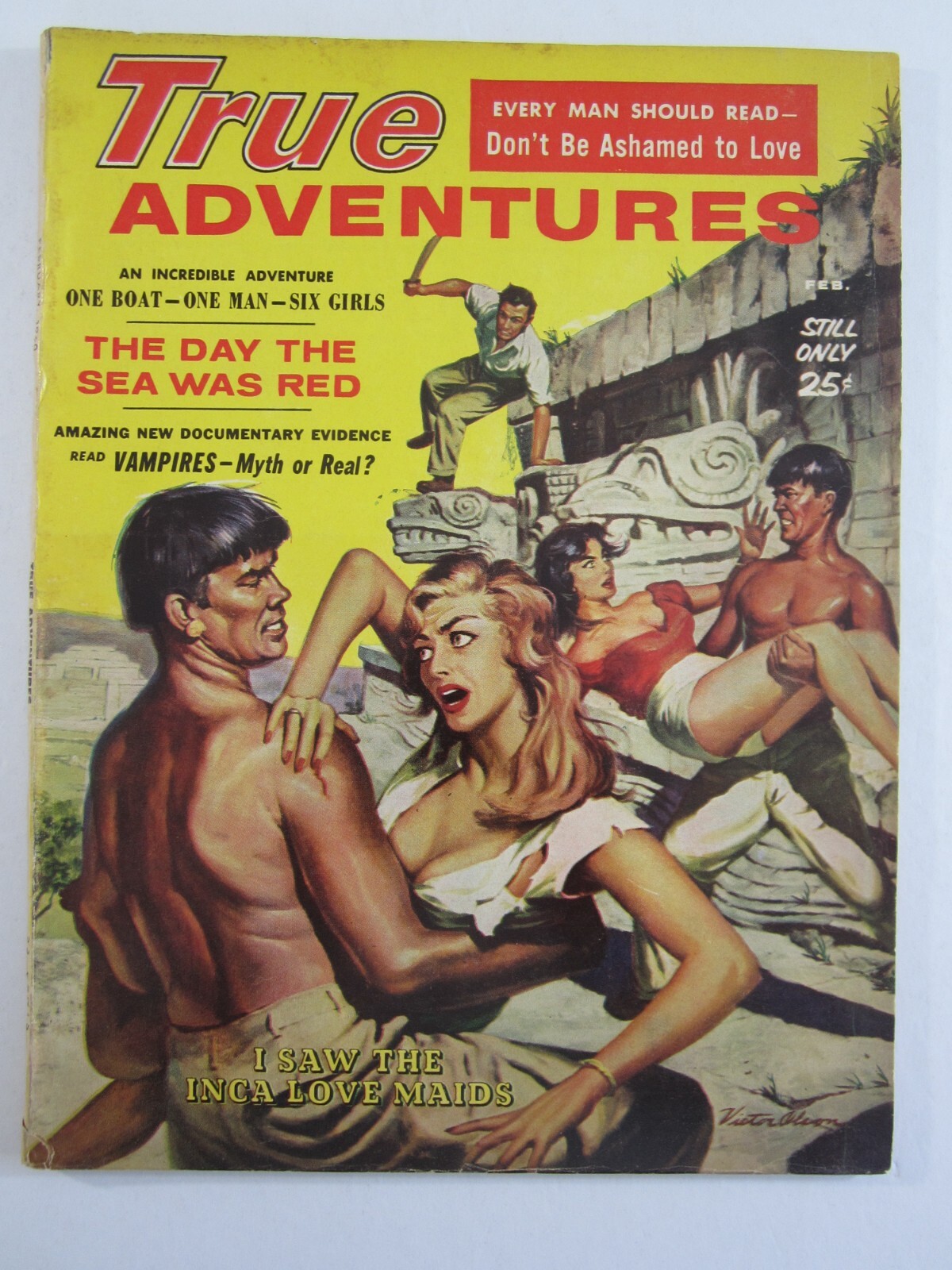 True Adventures Magazine Feb. 1960 VG Olson Cover Saunders & Popp Illustrations True Adventures Magazine Feb. 1960 VG Olson Cover Saunders & Popp Illustrations