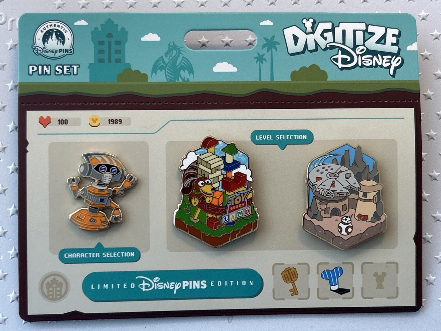 2026 Digitize Disney Galaxys Edge Slinky Dog 3 Pin set Hollywood Studios LE 3000