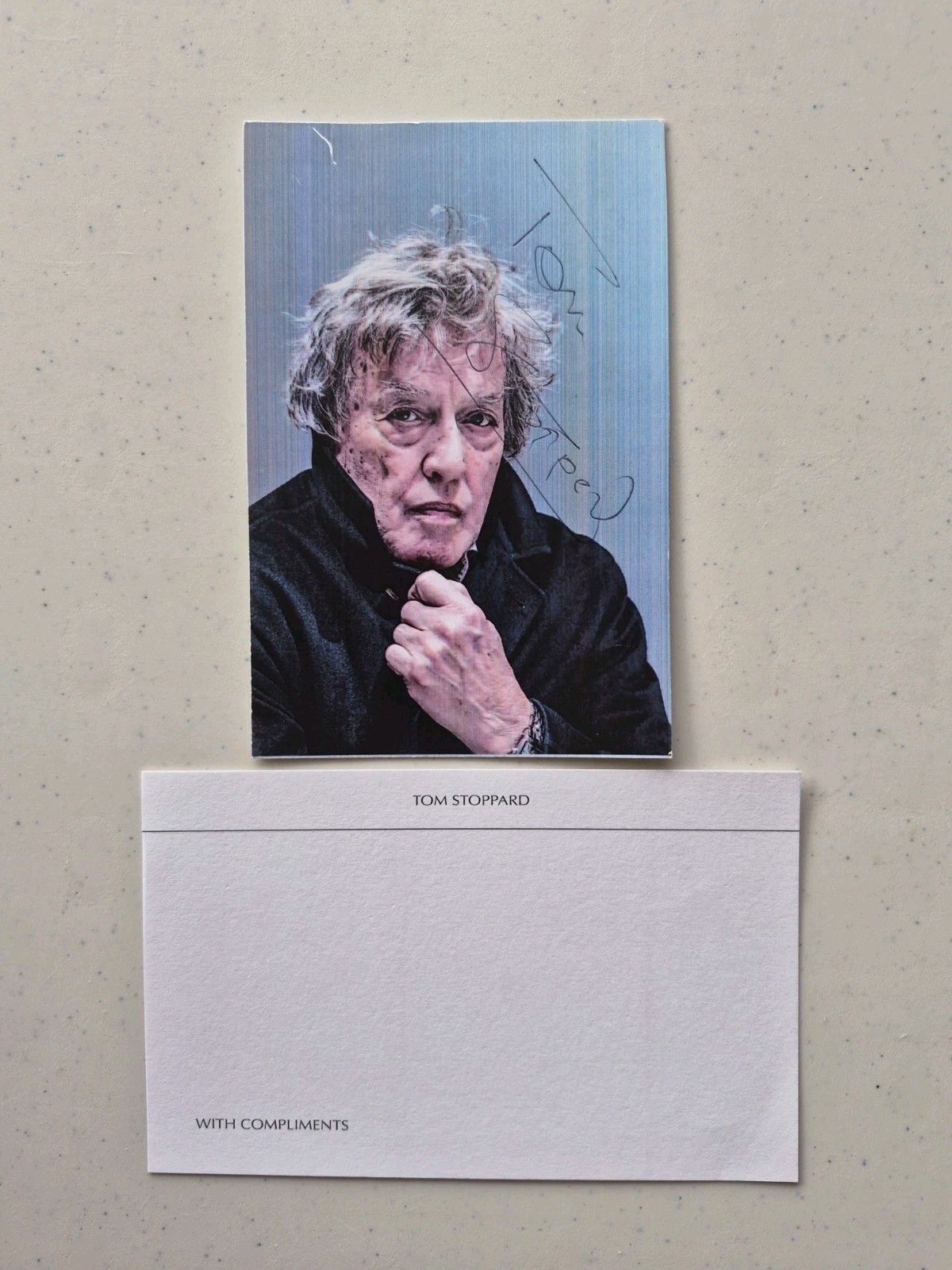 Tom Stoppard   Playwright/Screenwriter   Signed, Autographed 3.5 x 5.0 photo