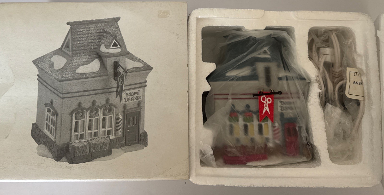 Vtg Dept 56 Beard Barber Shop 1994  North Pole Light 5634-0