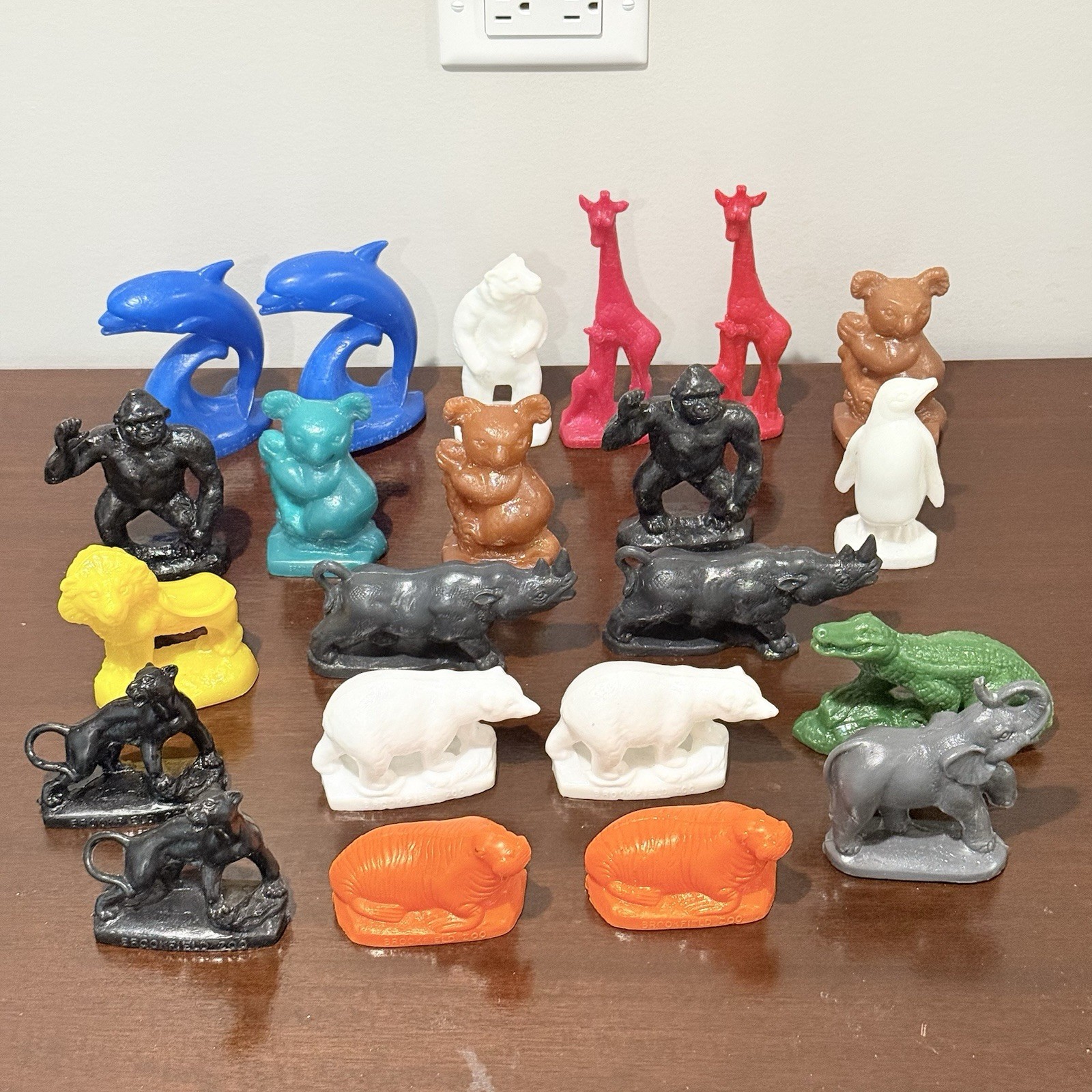 Vintage Brookfield Zoo Mold-A-Rama Animal Figures Lot of 22 Chicago Souvenir