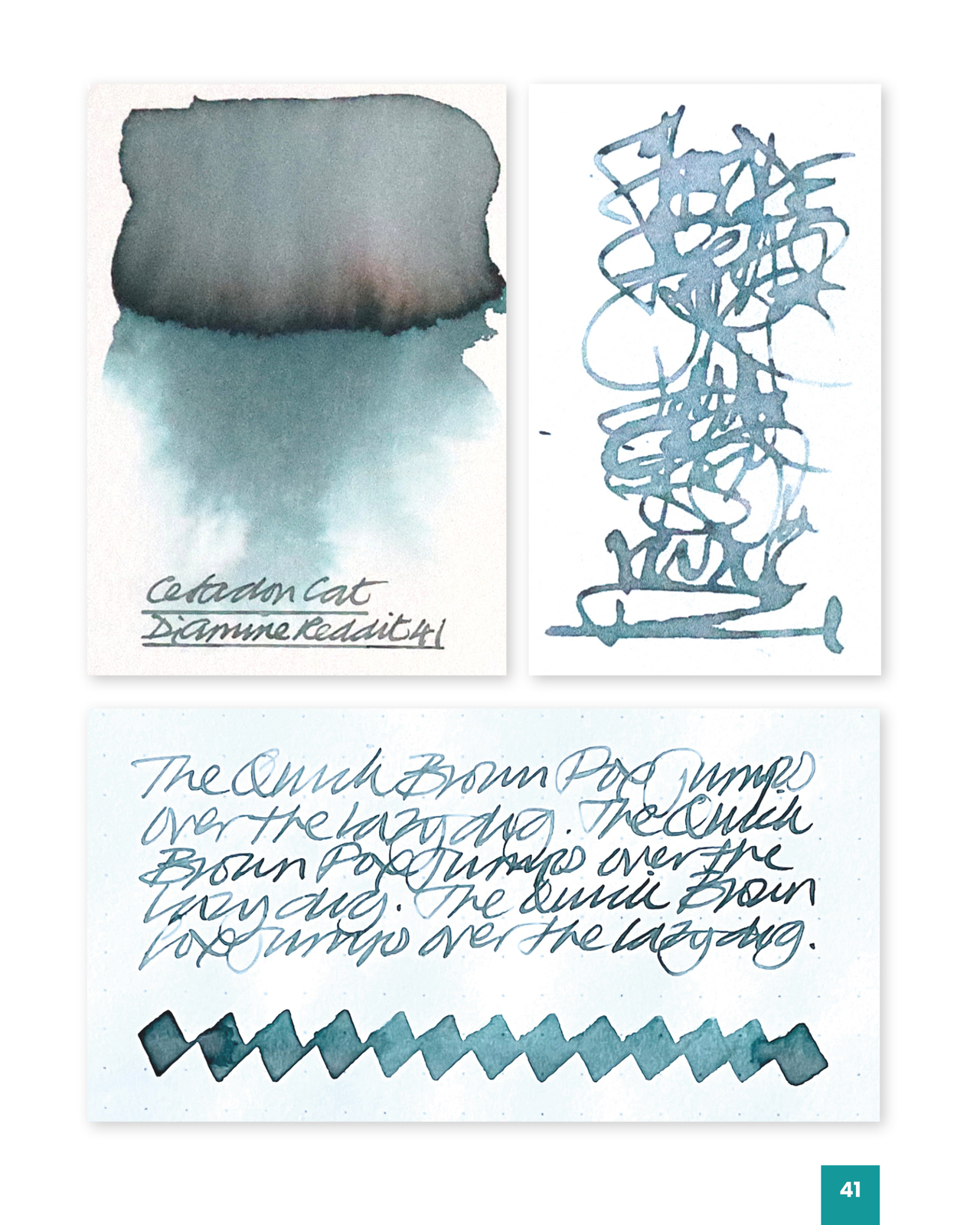 Diamine Classic Bottled Ink for Fountain Pens in Celadon Cat - 30 mL - NEW