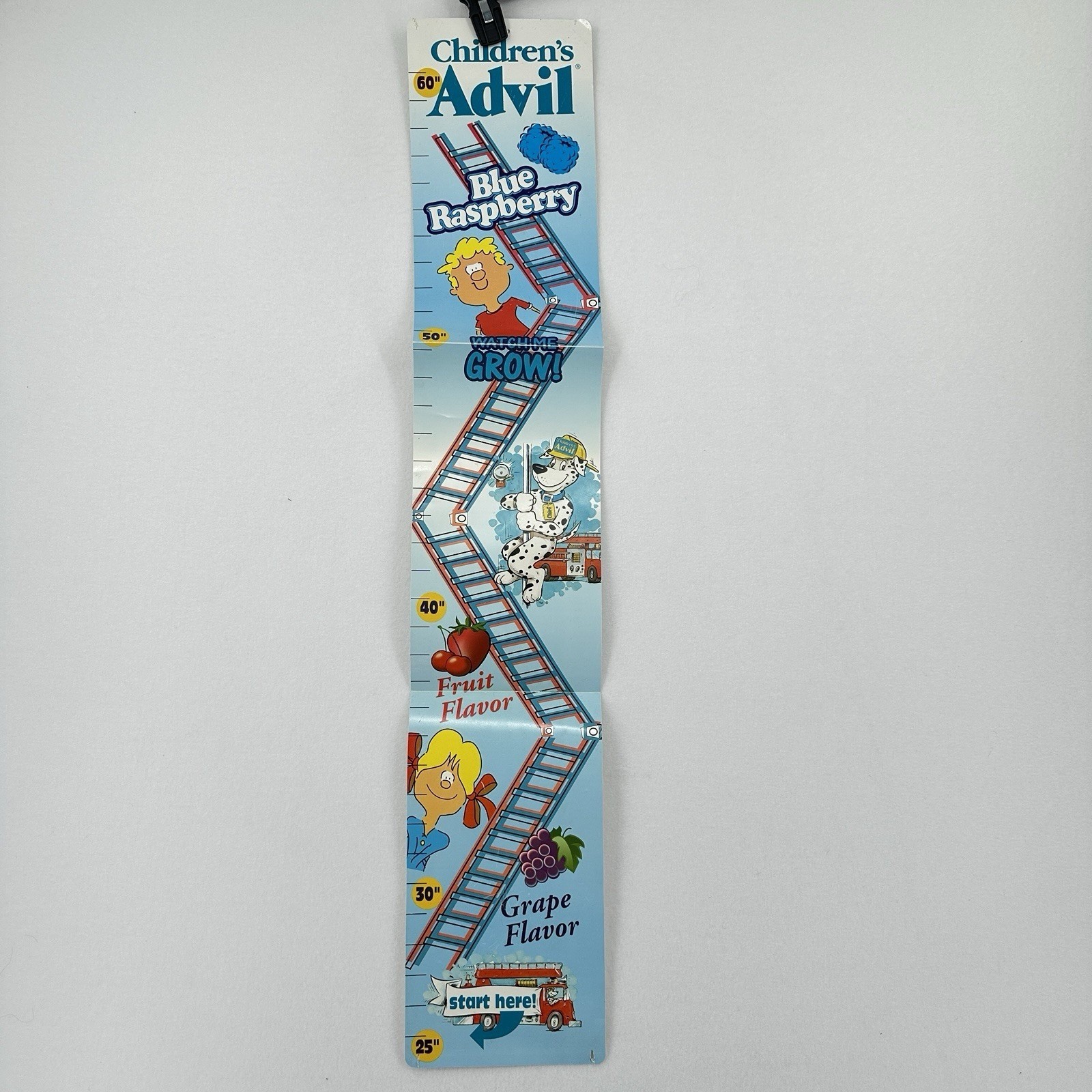 VTG Childrens Advil Flavors Height Chart Watch Me Grow Advertisement Retro Rare