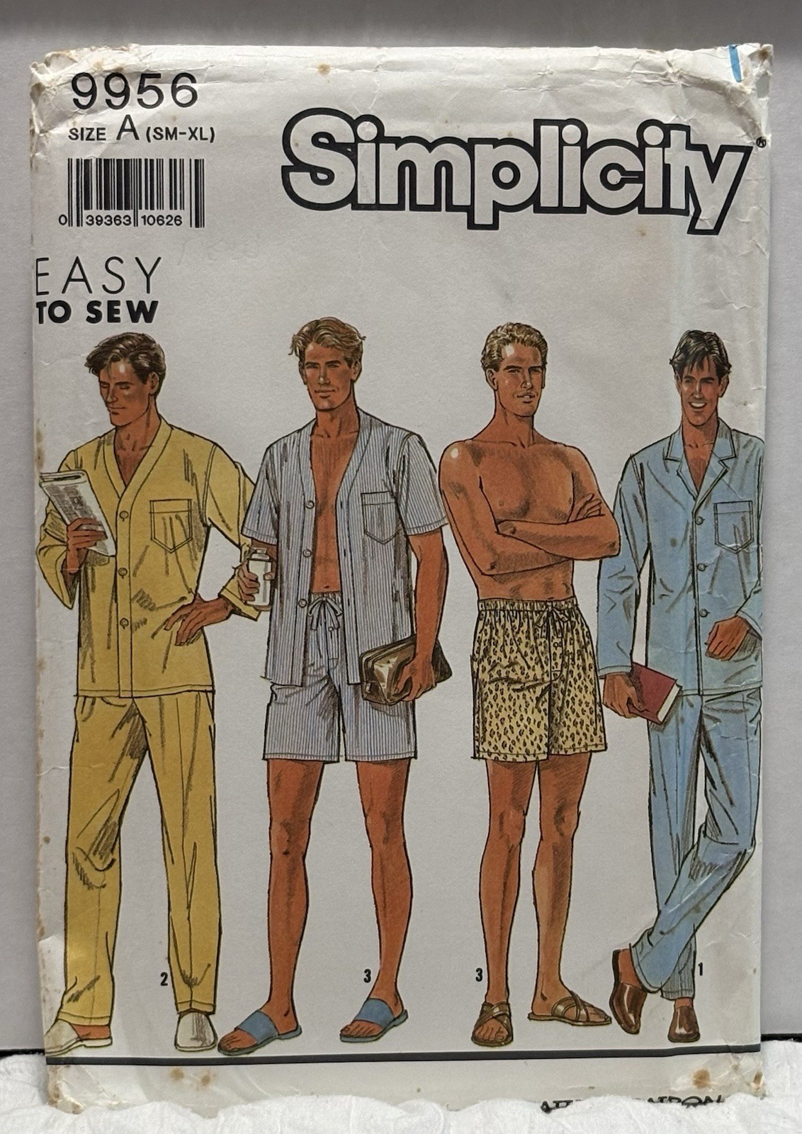 Simplicity 9956 Size S-XL Men’s Pajamas PREOWNED UNUSED Simplicity 9956 Size S-XL Men’s Pajamas PREOWNED UNUSED