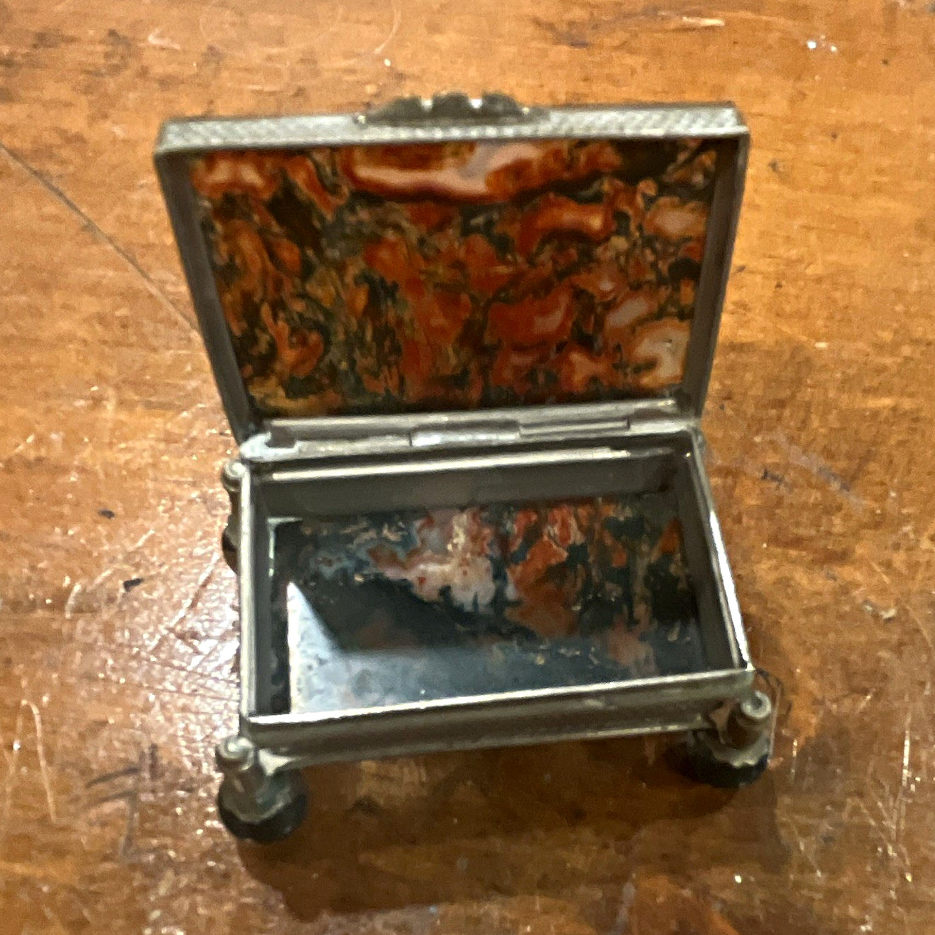 Antique French Moss Agate Box c.1900 Antique French Moss Agate Box c.1900