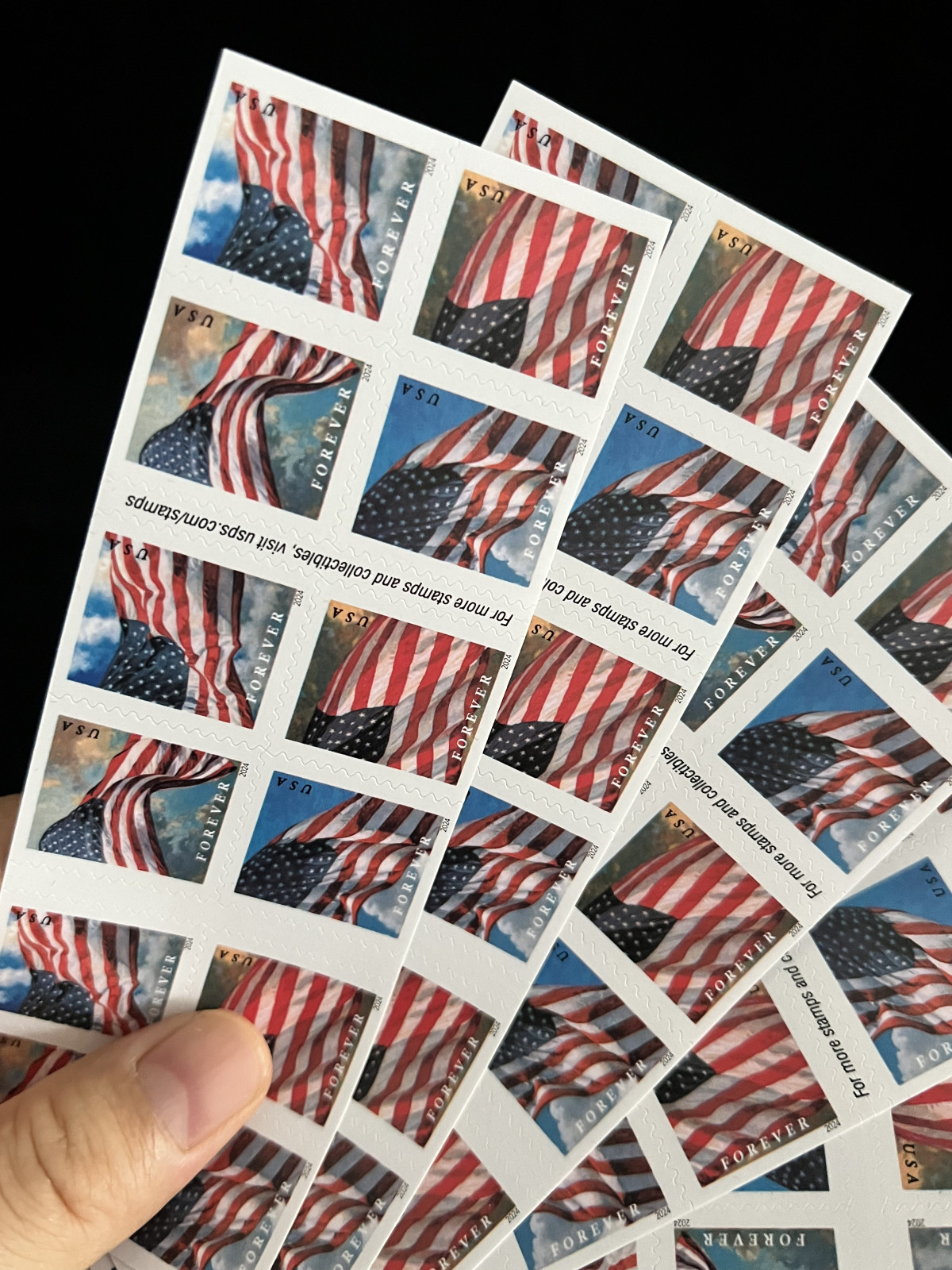#5844 US Flag 2024 Forever 5 Sheets 100pcs VF MNH #5844 US Flag 2024 Forever 5 Sheets 100pcs VF MNH