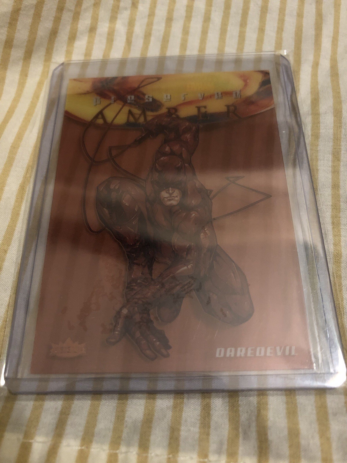 2017 Fleer Ultra Marvel Daredevil Preserved Amber Acetate Card Numbered 39/175