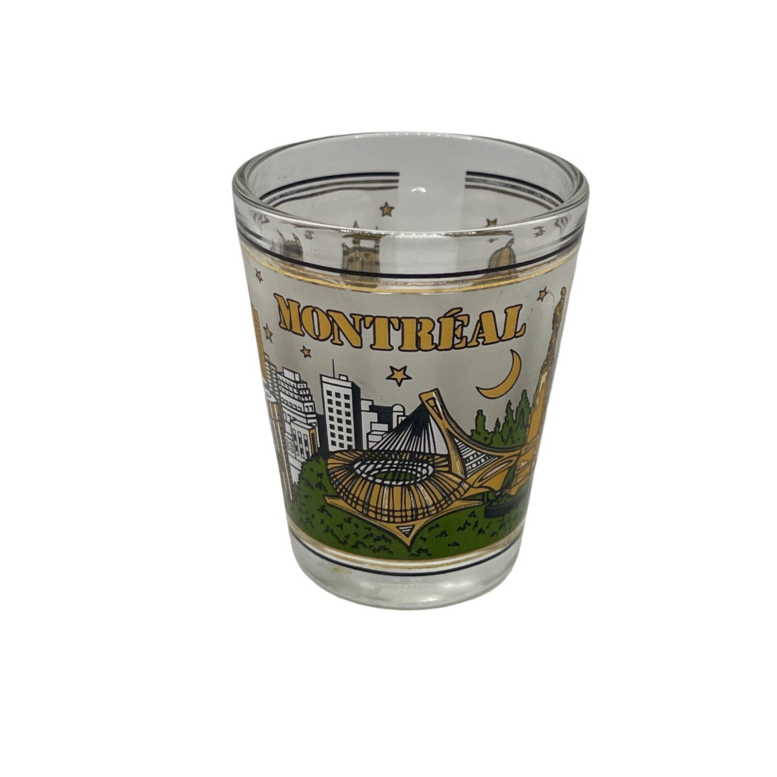 Montreal Souvenir Shot Glass 1.5 ounce Gold Montreal Souvenir Shot Glass 1.5 ounce Gold