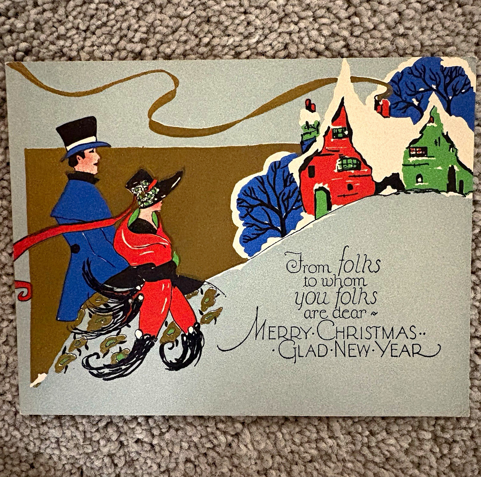 Vintage Christmas Greeting Card 