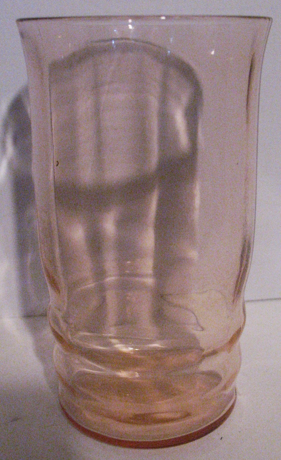 Vintage 1930s Pink Depression Glass MacBeth Evans Co. Rib Optic Tumbler 4 7/8