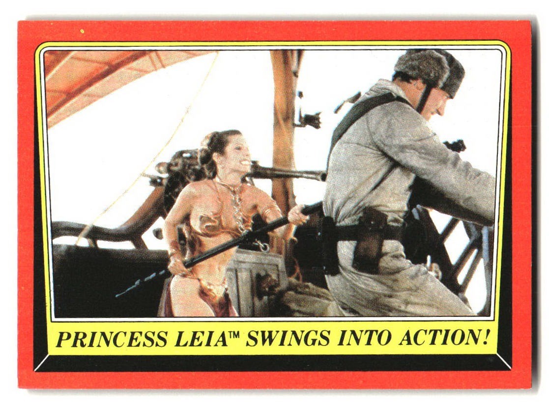 1983 Topps Star Wars: Return of the Jedi #52 Princess Leia Swings Into Action
