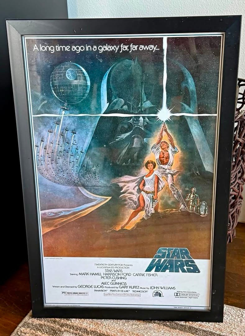 RARE 20th Century Fox 1977 Star Wars IV Style A One Sheet Poster Repro –Framed RARE 20th Century Fox 1977 Star Wars IV Style A One Sheet Poster Repro –Framed