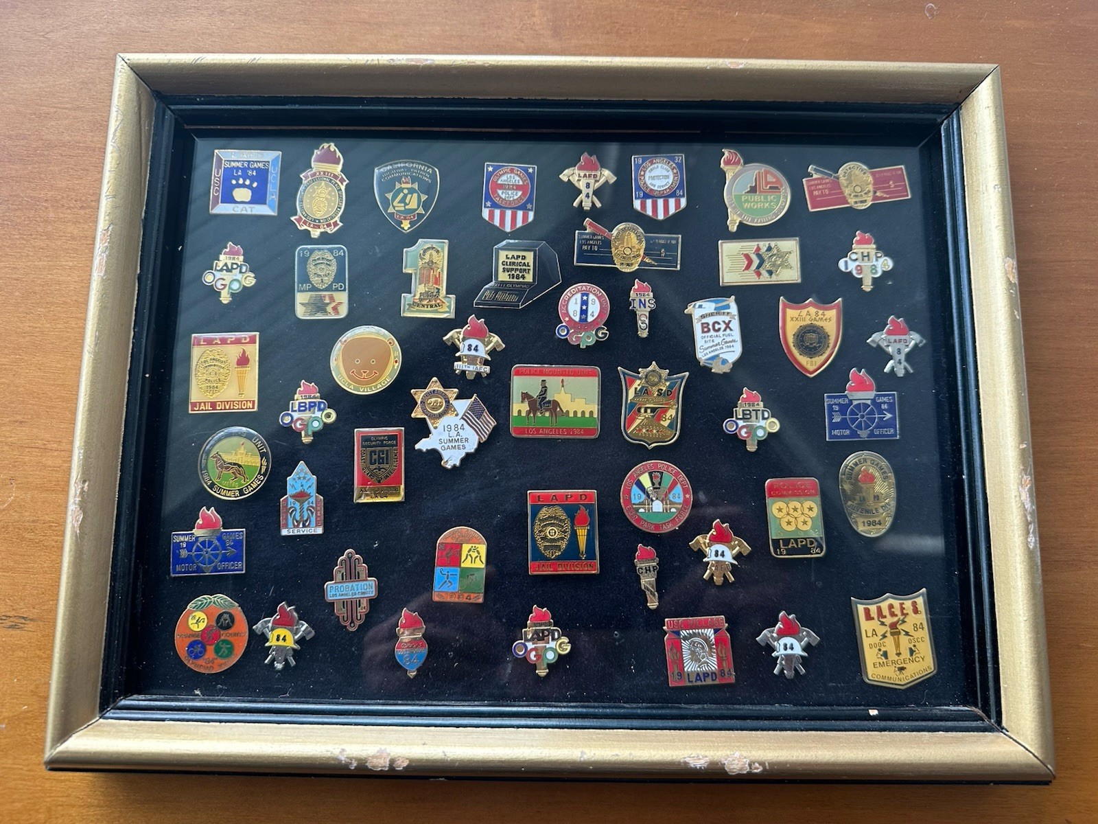 Vintage 1984 LA Olympics Pin Lot 48 LAPD Jail Probation park Juvenile LA84 Rare