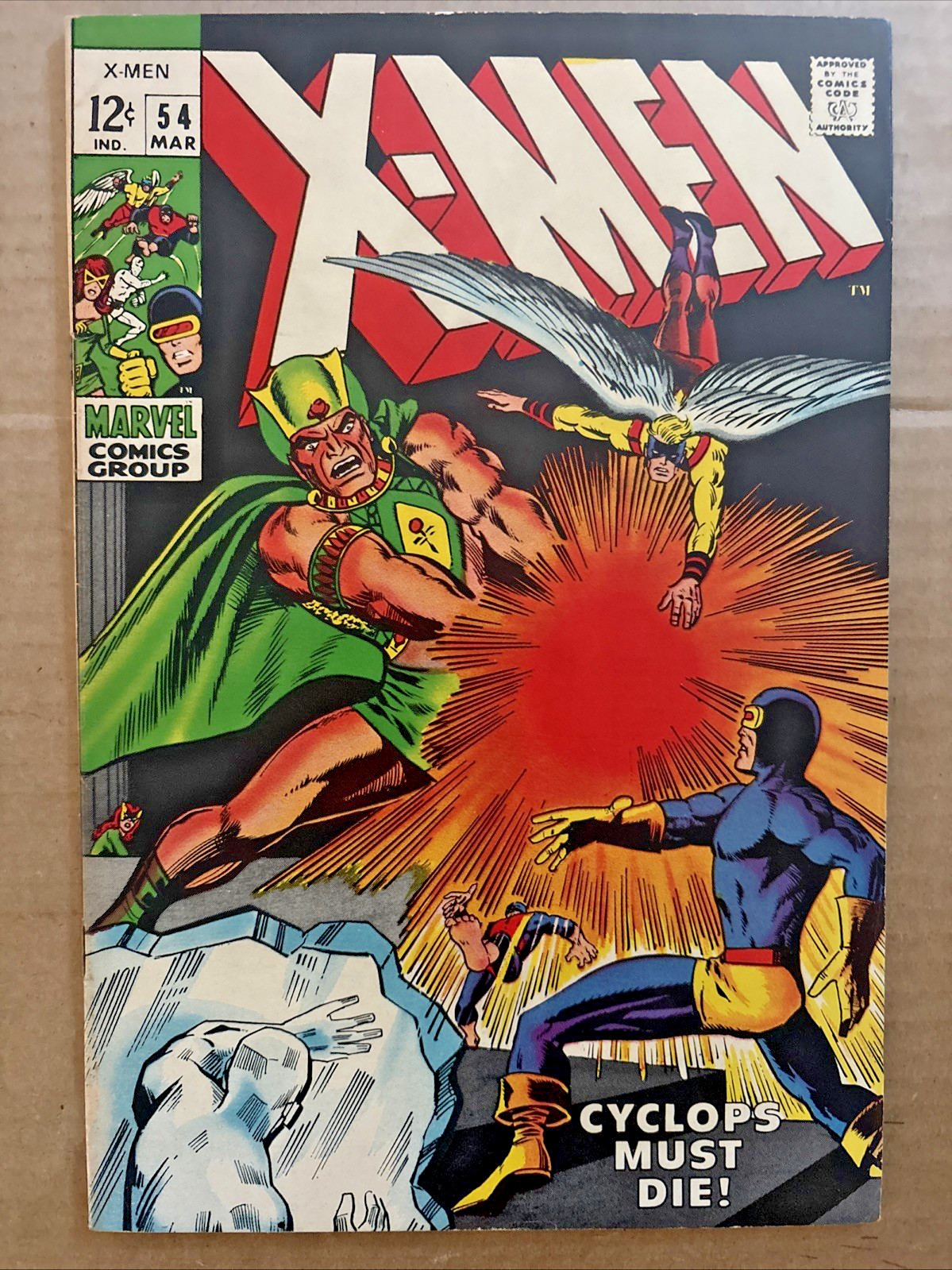 X-Men #54 Mar 1969 Intro/Origin Havok Barry Smith Cover Silver Marvel VF (8.0)