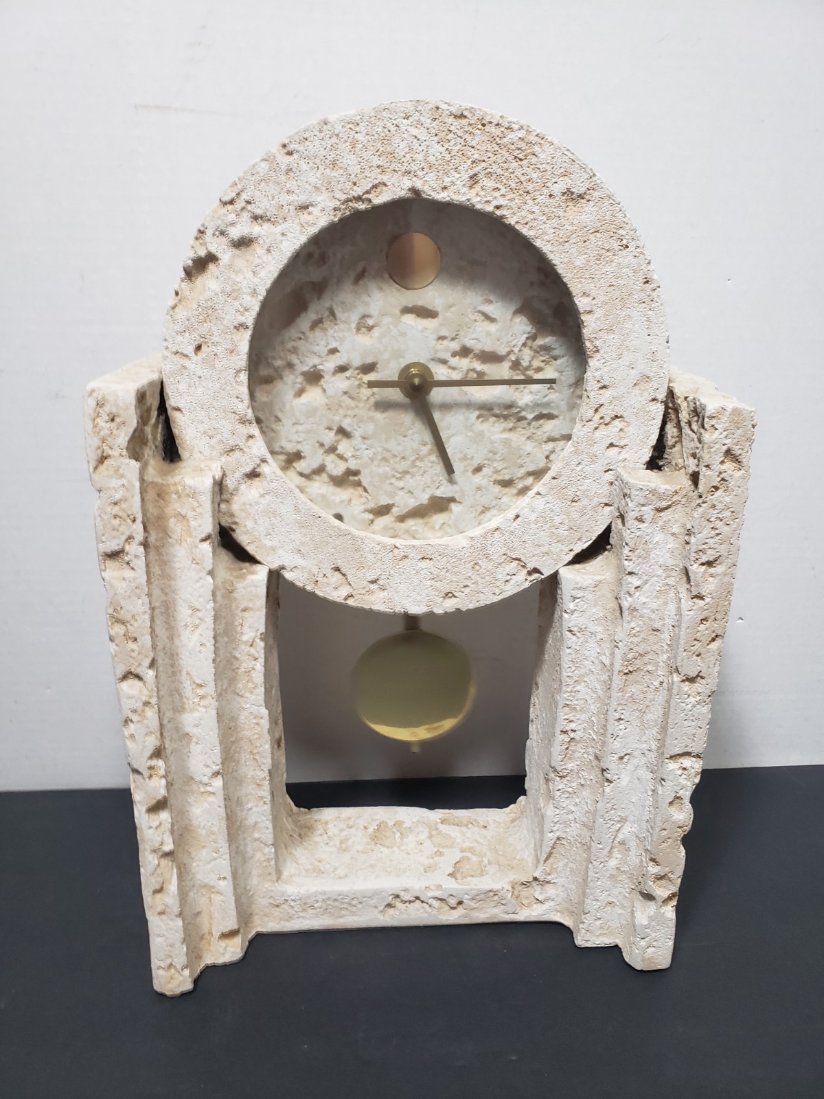  Art Deco Revival 1980s  Mantle Clock Empire Art Products Memphis Milano Style 