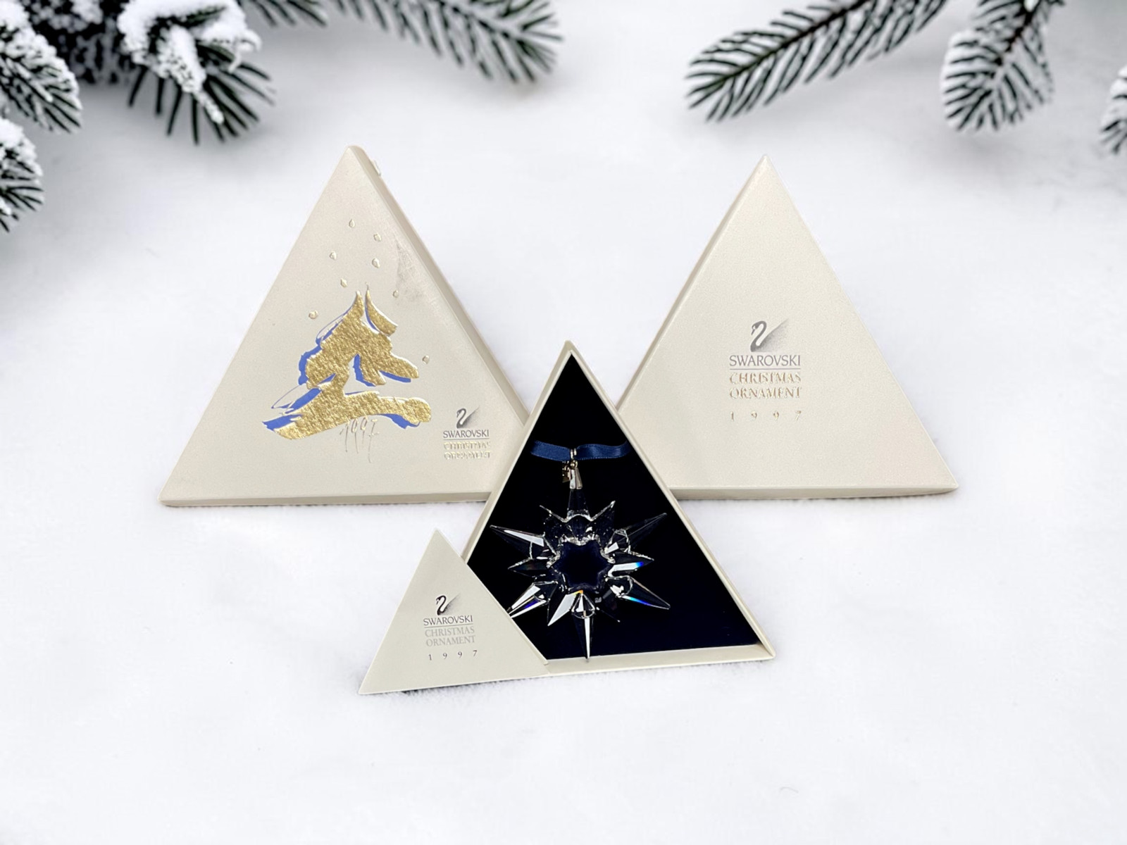Swarovski Annual Snowflake Christmas Ornaments You Pick  1997 - 2011 Box & Books