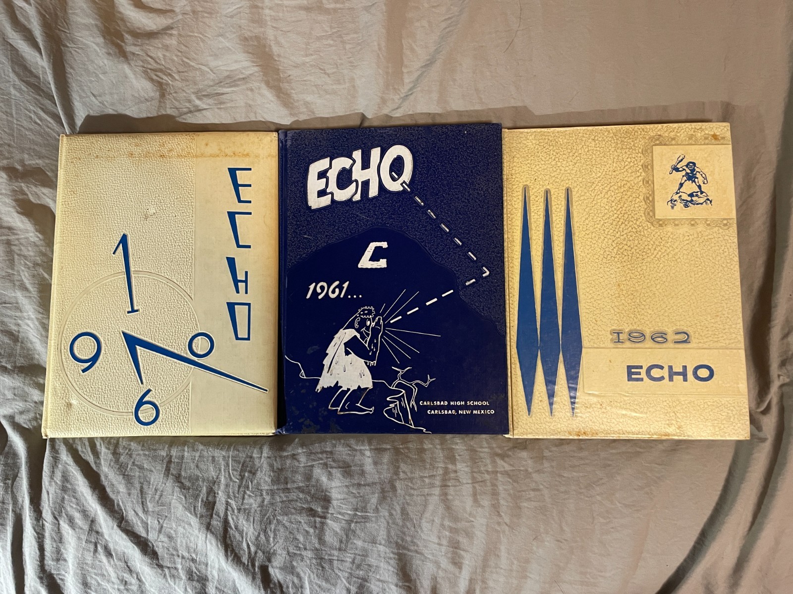 1960 1961 1962 The Echo Carlsbad New Mexico Yearbook High School Lot of 3 1960 1961 1962 The Echo Carlsbad New Mexico Yearbook High School Lot of 3