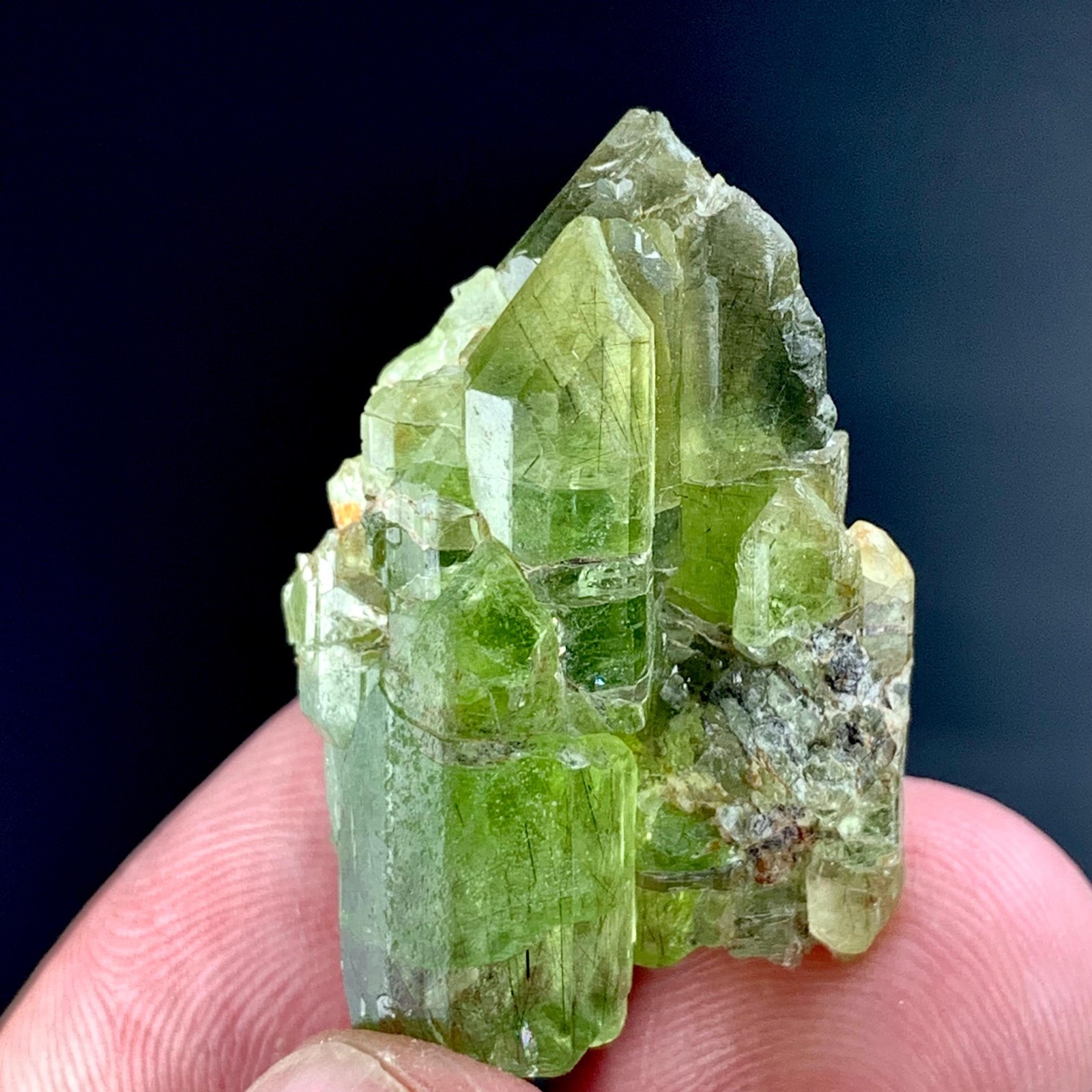 56 CT Terminated Natural Peridot Crystals Bunch SpecimenFrom Pakistan