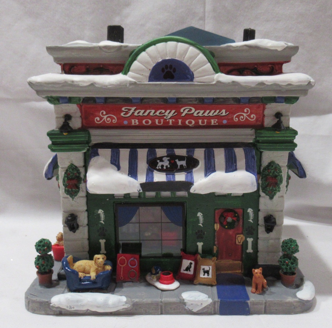Lemax Christmas Village Michaels Exclusive FANCY PAWS BOUTIQUE Porcelain Lighted
