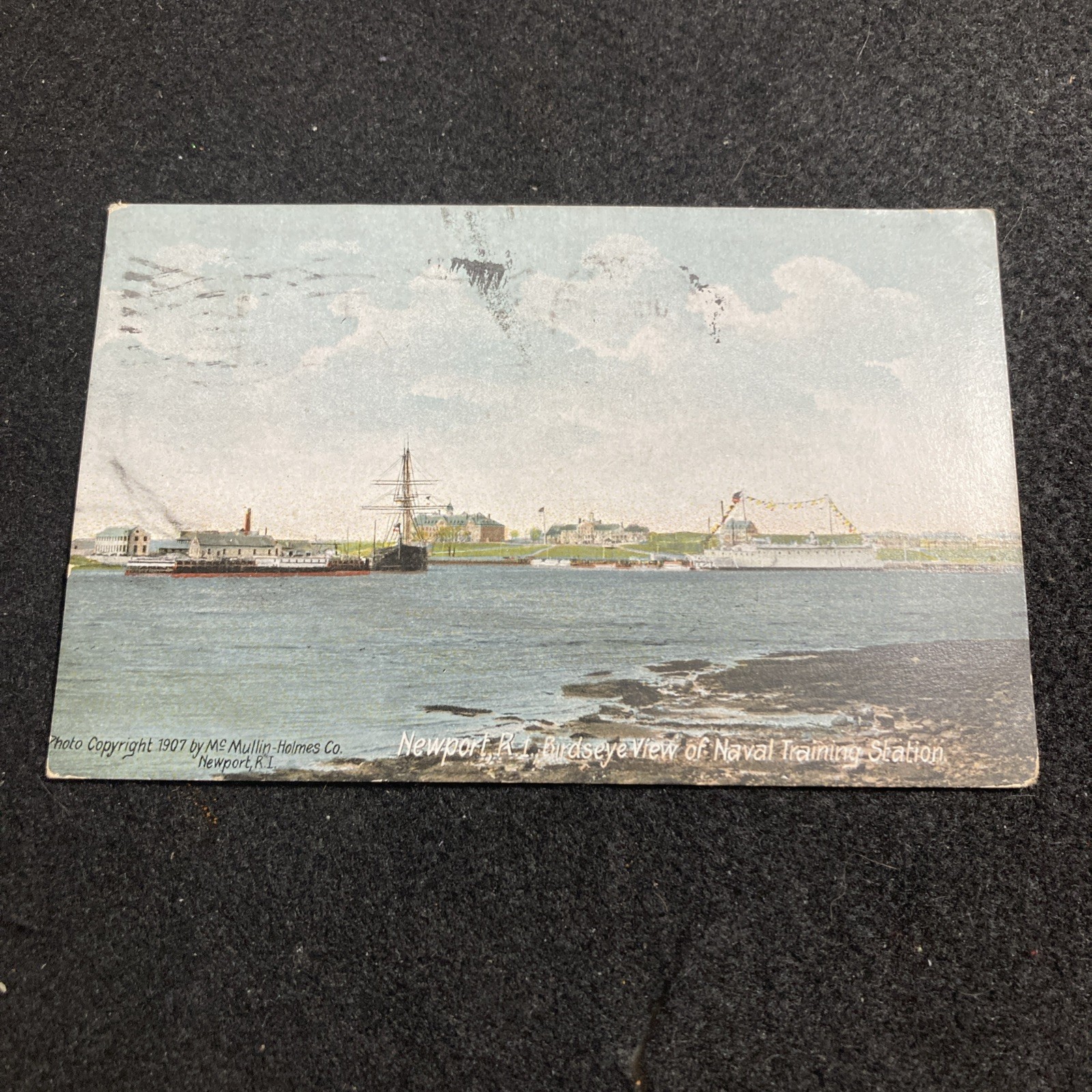 Birdseye View of Naval Training Station Newport Rhode Island RI 1908 Postcard