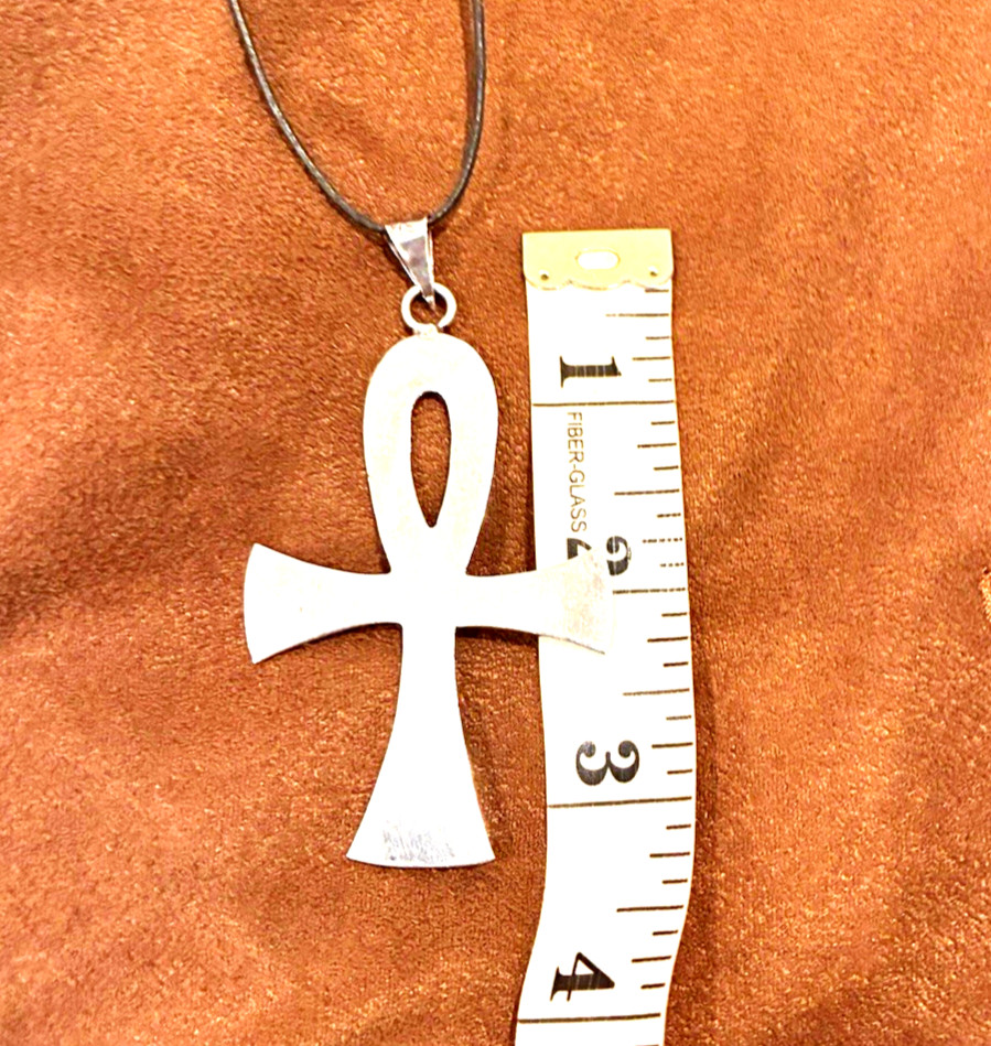 VINTAGE STERLING SILVER  LARGE ANKH PENDANT