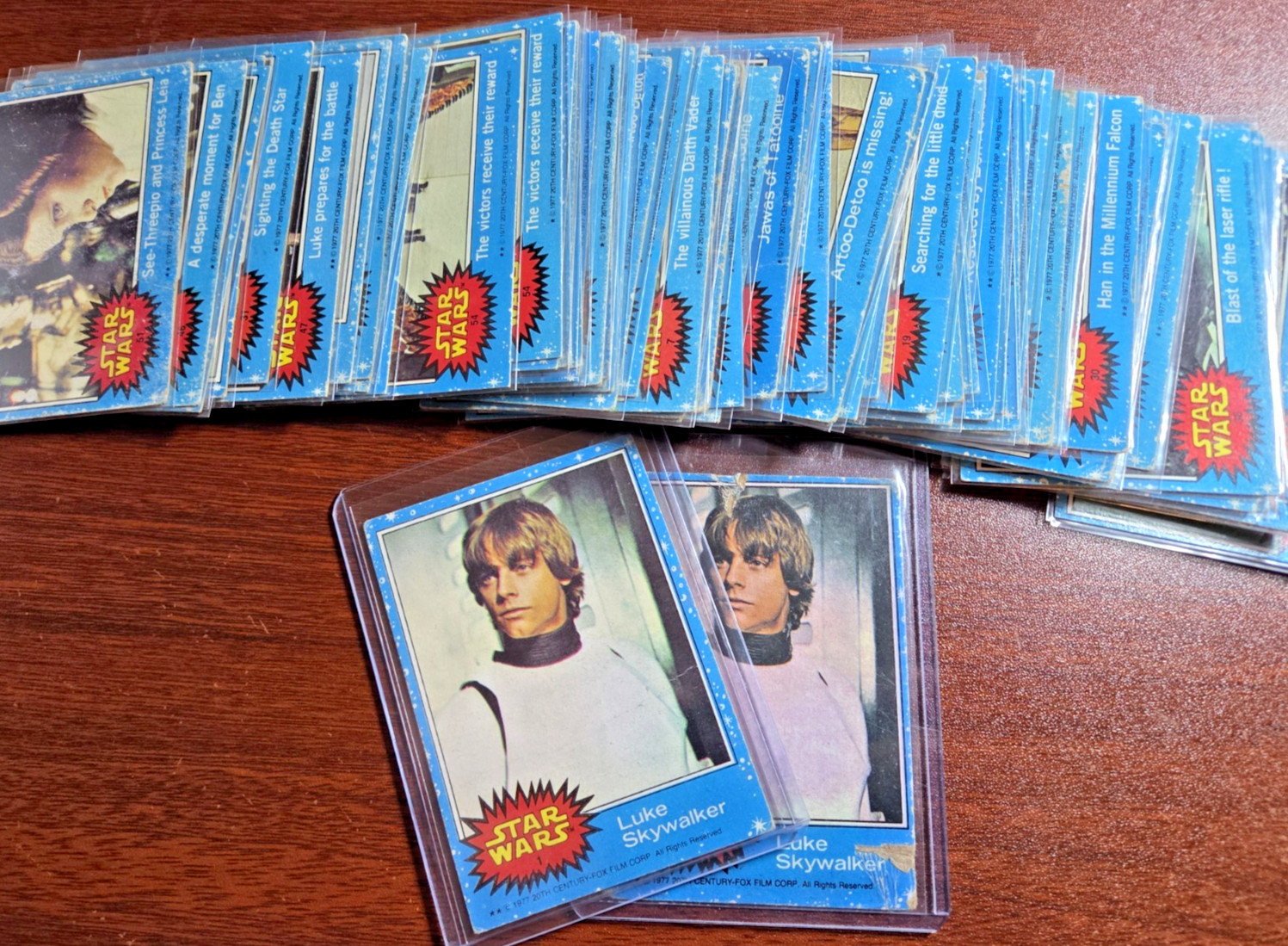 1977 Topps Star Wars Lot of 400+ Cards Partial Set w 20 Stickers & Skywalker RCs