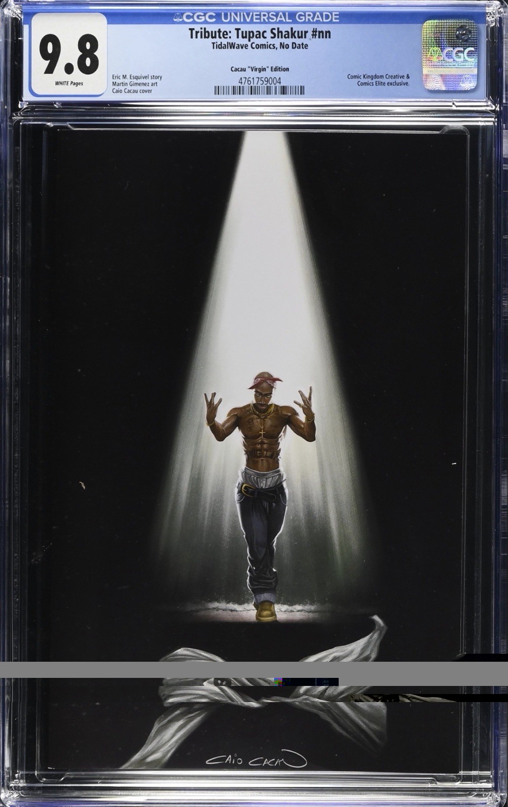 Tribute Tupac Shakur CGC 9.8 Virgin Crow Homage Caio Cacau