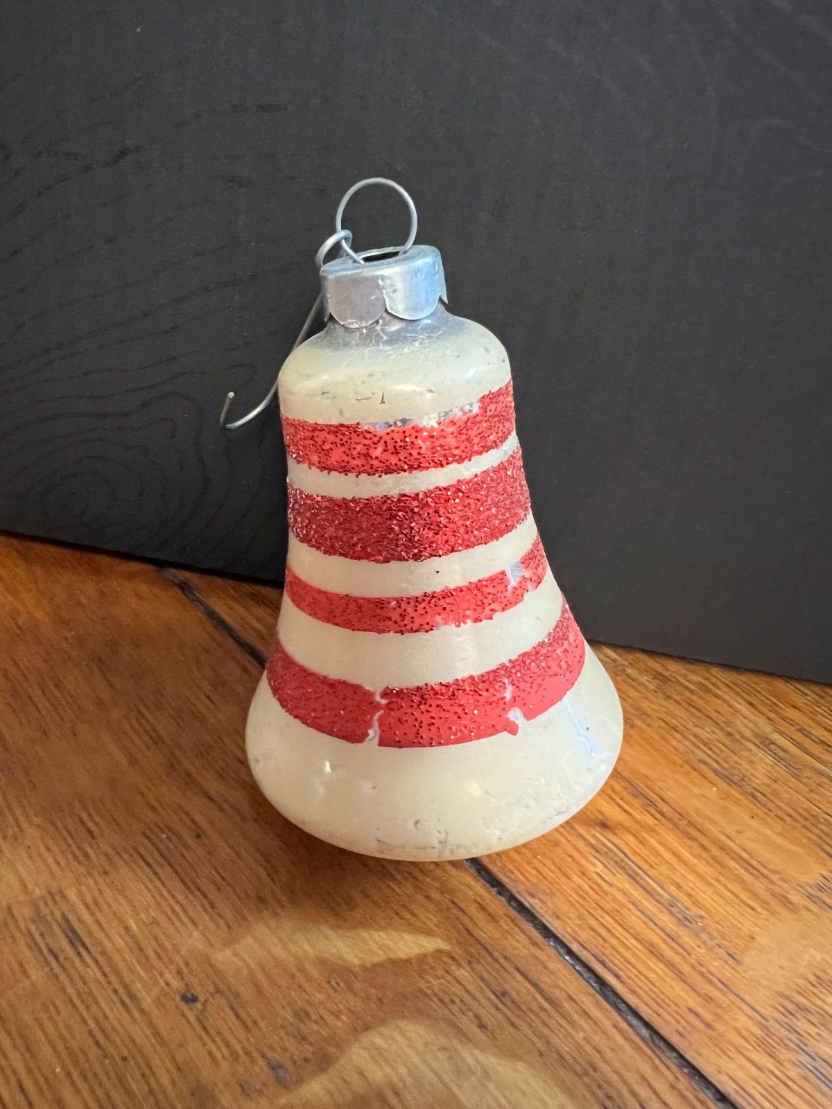 Vintage Shiny Brite Glass Christmas Ornament Bell 3