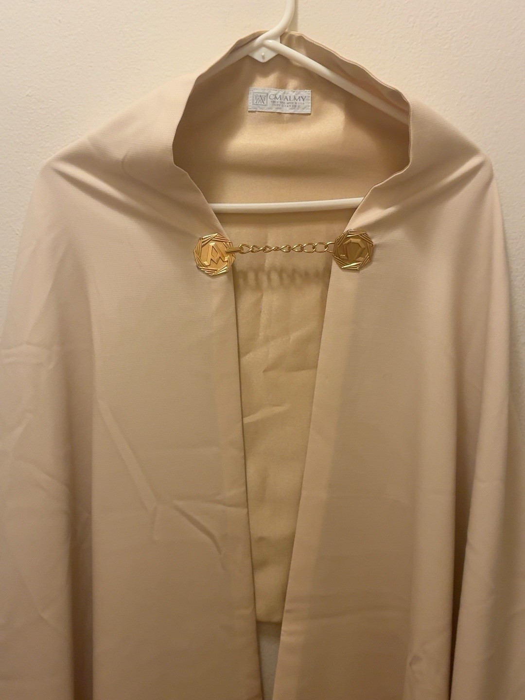 CM Almy Humeral Veil/Cope Gold Satin Catholic Church Vestment Chain Closure USA