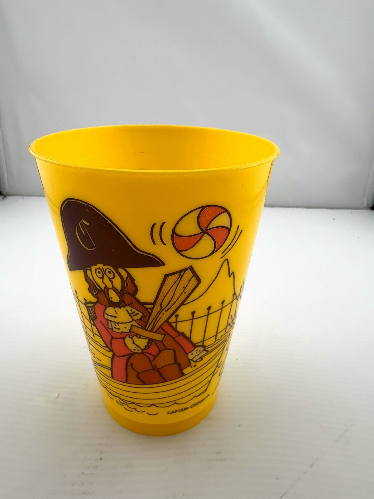 Vintage 1978 McDonald\'s Captain Crook Yellow Plastic Cup McDonaldland Tumbler Vintage 1978 McDonald\'s Captain Crook Yellow Plastic Cup McDonaldland Tumbler
